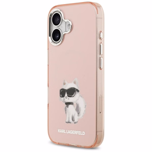 Karl Lagerfeld IML Aquarelle Choupette & Logo MagSafe iPhone 17 Ümbris - Roosa