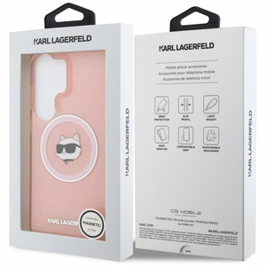Karl Lagerfeld IML Repeated Choupette MagSafe Ümbris for Samsung Galaxy S26 Ultra - roosa