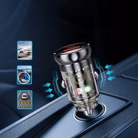 Wozinsky 65W Car Laadija USB-C PD 65W / USB-A 45W QC 3.0 - must