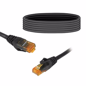 CAT6e UTP võrgu patchcord kaabel 8P8C must 10m