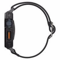 Spigen Lite Fit Pro Ümbris with Strap jaoks Apple Watch 4 / 5 / 6 / 7 / 8 / 9 / SE (44 / 45 mm) - Matte must