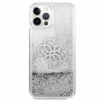 Guess GUHCP12LLG4GSI iPhone 12 Pro Max 6.7" hõbedane/hõbedane kõvakaaneline 4G Big Liquid Glitter