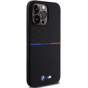 BMW M Silicone Pattern MagSafe чехол для iPhone 15 Pro Max - чёрный