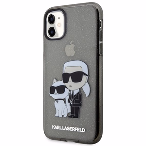 Karl Lagerfeld KLHCN61HNKCTGK iPhone 11 / Xr 6.1" must/must hardcase Gliter Karl&Choupette