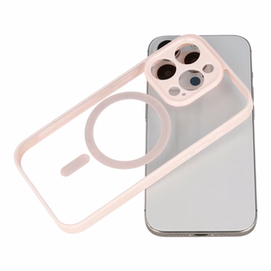Acrylic Color Magsafe Ümbris jaoks Iphone 16 Pro light roosa