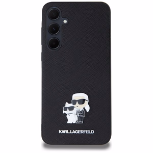 Karl Lagerfeld Saffiano Karl&Choupette Pin ümbris jaoks Samsung Galaxy A35 - must