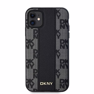 DKNY Leather Checkered Mono Pattern MagSafe Ümbris jaoks iPhone 11 / Xr - Must