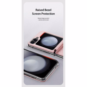 DUX DUCIS case BRIL jaoks SAMSUNG Z Flip6 5G roosa