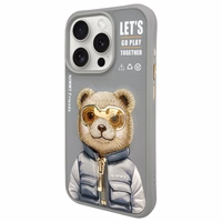 Nimmy Cool&Cute 2.0 Bear Ümbris jaoks iPhone 15 Pro Max - Hall