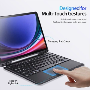DUX DUCIS case DK foldable with Wireless Keyboard jaoks SAMSUNG Tab S9/S9FE/S10FE must