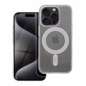 CLEAR MAG ÜMBRIS compatible with MagSafe jaoks IPHONE 15 Pro läbipaistev