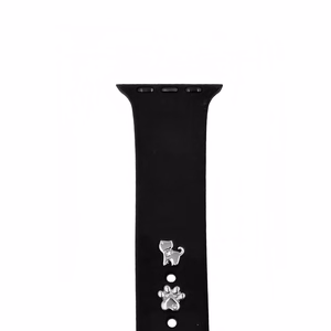 Pin Charms set for watch straps cat silver
