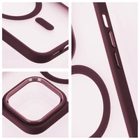 MATTE MAG COVER Ümbris compatible with MagSafe jaoks SAMSUNG S25 PLUS plum punane