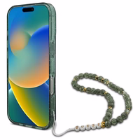 Guess IML Glitter With Pearl Strap MagSafe ümbris jaoks iPhone 16 Pro Max - roheline