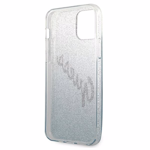 Guess GUHCP12MPCUGLSBL iPhone 12/12 Pro 6.1" синий/синий жёсткий чехол Glitter Gradient Script