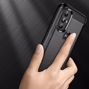 Carbon Case Paindlik ümbris Motorola Moto G Power 2022 must
