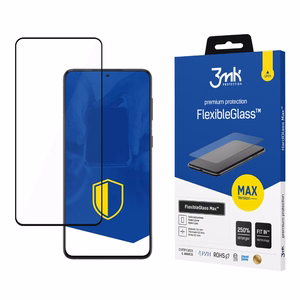 Karastatud klaas 3mk FlexibleGlass Max must jaoks Samsung Galaxy S21+ 5G