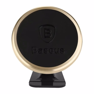 Autohoidik Baseus Overseas Edition must / kuldne (magnetiline / kleepuv alus)