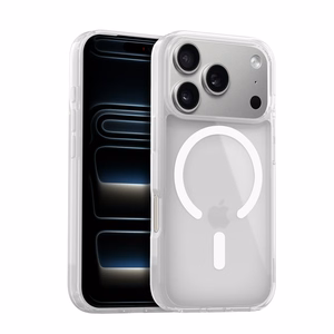 Crong Hybrid Matte Magnetic MagSafe ümbris seadmele iPhone 17 Pro, valge