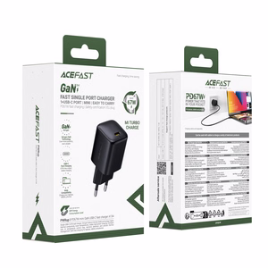 Acefast A134 GaN USB-C seinaklaadija, 67 W, must