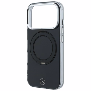 Mercedes Iconic Logo ümbris seadmele iPhone 18 Pro Max / 17 Pro Max, rõngastoega, MagSafe-ühilduv – must