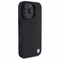 BMW Sign Leather Diamond Metal Logo MagSafe iPhone 16 Pro Ümbris - must