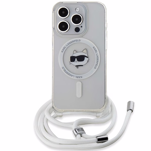 Чехол Karl Lagerfeld IML Choupette Head&Cord MagSafe для iPhone 15 Pro Max - прозрачный