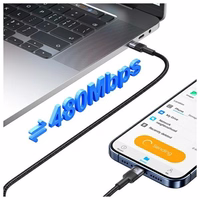USAMS Kaabel USB-C - USB-C 60W 1.2m Aluminum Alloy Data Cable SY Series SJ724USB01 (US-SJ724)