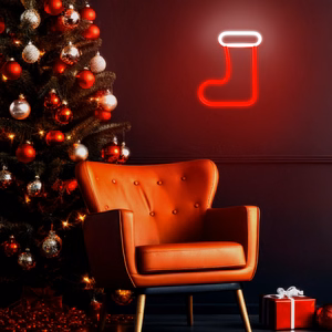 Neon LED CHRISTMAS SOCK valge punane FLNE23 Forever Light