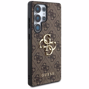 Guess Big 4G Logo Classic Logo Ümbris jaoks Samsung Galaxy S25 Ultra Brown