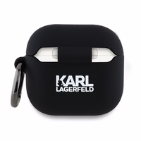 Karl Lagerfeld Silicone Karl Head 3D Ümbris jaoks AirPods 4 - must