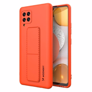 Wozinsky Kickstand Case silikoonist ümbris koos stendiga Samsung Galaxy A42 5G punane