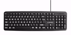 Klaviatuur STANDART USB ENG BIG/LETT. MUST KB-US-103 GEMBIRD