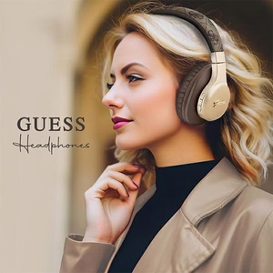 Guess GUBH604GEMW 4G Script Bluetooth juhtmevabad kõrvapealsed kõrvaklapid – pruunid