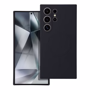 Чехол для Samsung S24 ULTRA Silicone Mag Cover совместимый с MagSafe (защита камеры) черный