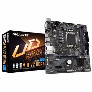 GIGABYTE H610M H V2 Motherboard - Supports Intel Core 14th CPUs, 4+1+1 Hybrid Digital VRM, up to 5600MHz DDR5, 1xPCIe 3.0 M.2, GbE LAN, USB 3.2 Gen 1