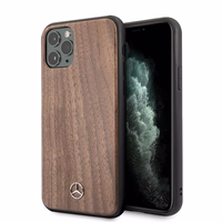 Mercedes Wood Line pähklipuust ümbris iPhone 11 Pro Max'ile - pruun