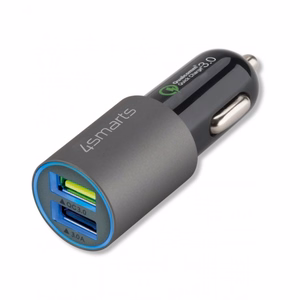 Автомобильное зарядное устройство Rapid 30W с Quick Charge, матовый серый