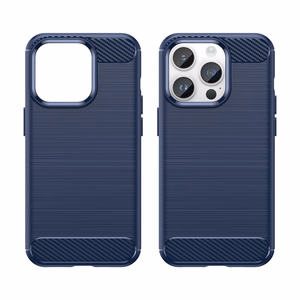 Carbon Case iPhone 14 Pro Max paindlik geelist tagakate sinine