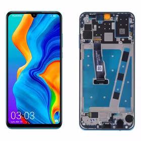 LCD Ekraan Ühildub Huawei P30 Lite koos frame / Pearl Valge / HQ