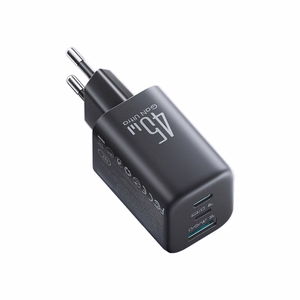 Joyroom JR-TO1 GaN 45W USB-C Lightning USB-A seinalaadija must