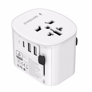 Gembird TPA-EU2A1C15-01-W maandatud universaalne reisiadapter, 15 W, valge