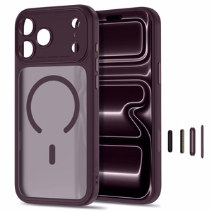 Tech-Protect MagPeak MagSafe CC ümbris mudelitele iPhone 18 Pro Max / 17 Pro Max, matt tumeda kirsipunase värviga