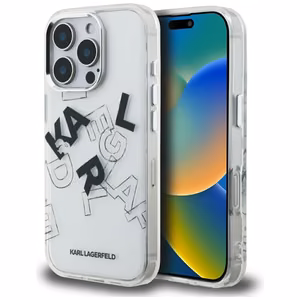 Karl Lagerfeld IML Sketched Graphic Ümbris jaoks iPhone 16 Pro - Clear
