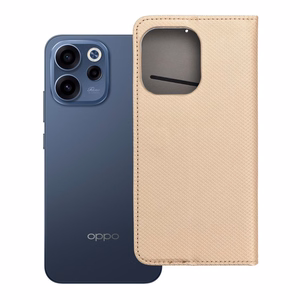 Klappkaanega Smart Case Book ümbris Oppo Reno 15 jaoks, kuldne