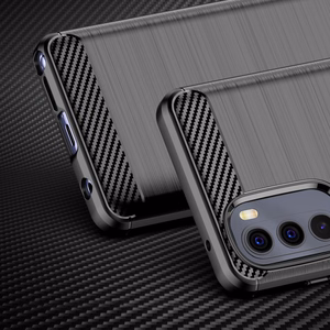 Carbon Case flexible cover for Motorola Moto G Stylus 2022 black