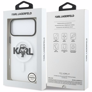 Karl Lagerfeld IML Karl Sketch Logo MagSafe Ümbris jaoks iPhone 17 Pro Max - Läbipaistev