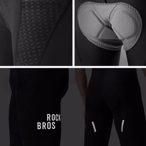 Rockbros YDDK009 Men's Cycling Bib Shorts with Pad Size L - Black