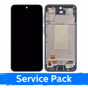 LCD Display Compatible Samsung A376 A37 5G with Frame / Charkoal / (Service Pack)