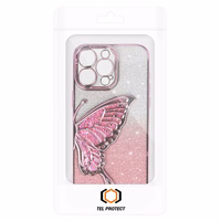 Tel Protect Butterfly Water Ümbris jaoks Iphone 12 Pro roosa
